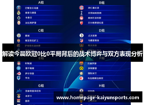 解读今晨欧冠0比0平局背后的战术博弈与双方表现分析